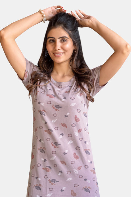Sweetmoon Long T Shirt Nightdress - Purple — image 5